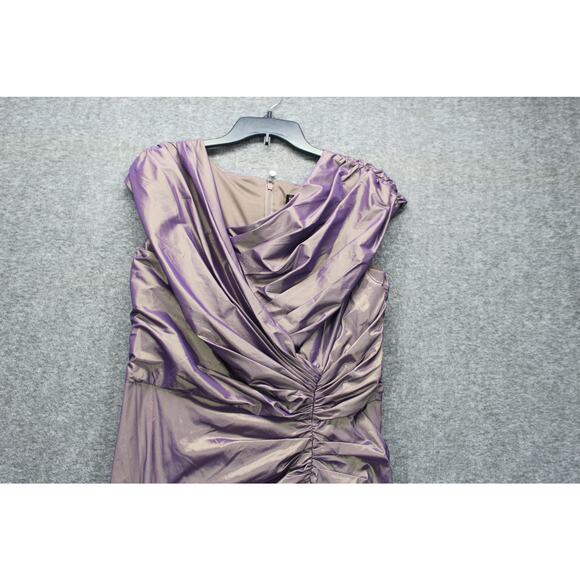 Tadashi Shoji Gown Size 14 Taffeta Iridescent New - Picture 4 of 7